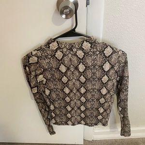 Long sleeve snake pattern shirt